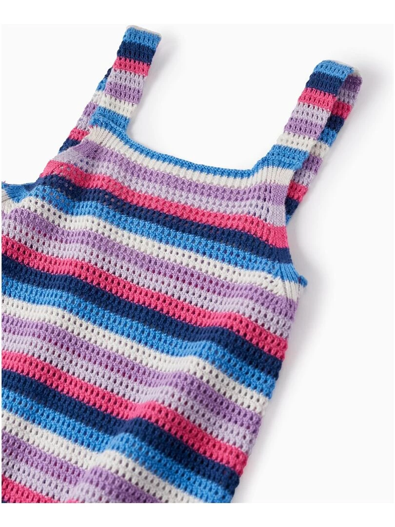 Robe En Maille À Rayures Pour Fille manches courtes EXPLORING AUSTRALIA   Rose