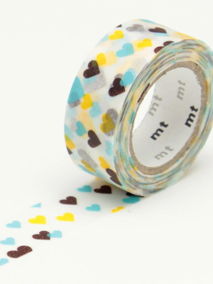 Masking tape KIDS   Coeur multicolore   1 5 cm x 7 m   N/A