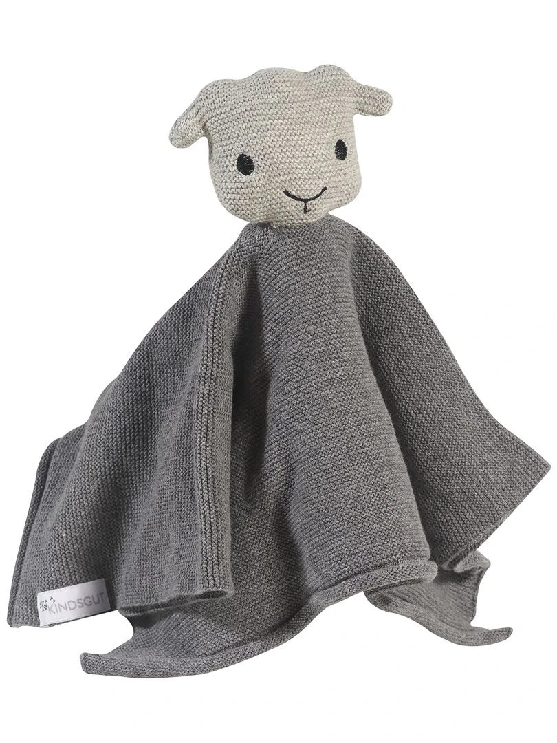 Tissu câlin hochet en coton mouton Gris foncé