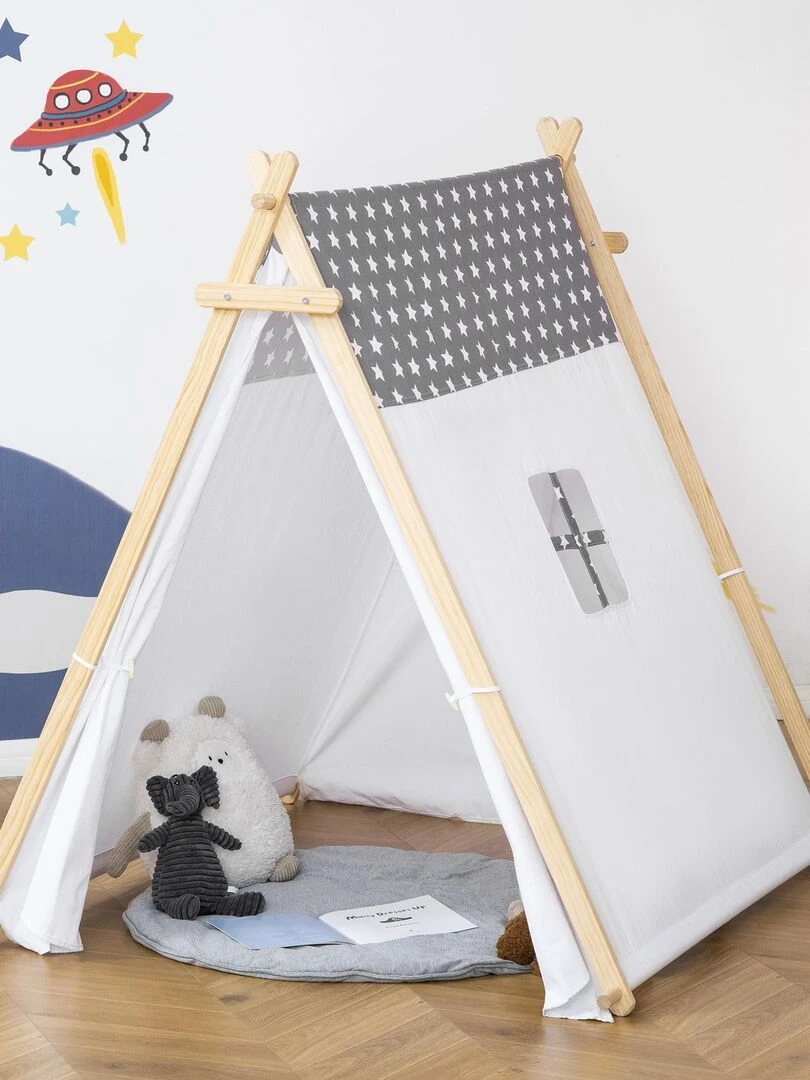 Tente teepee indien pour enfant motif étoiles   N/A