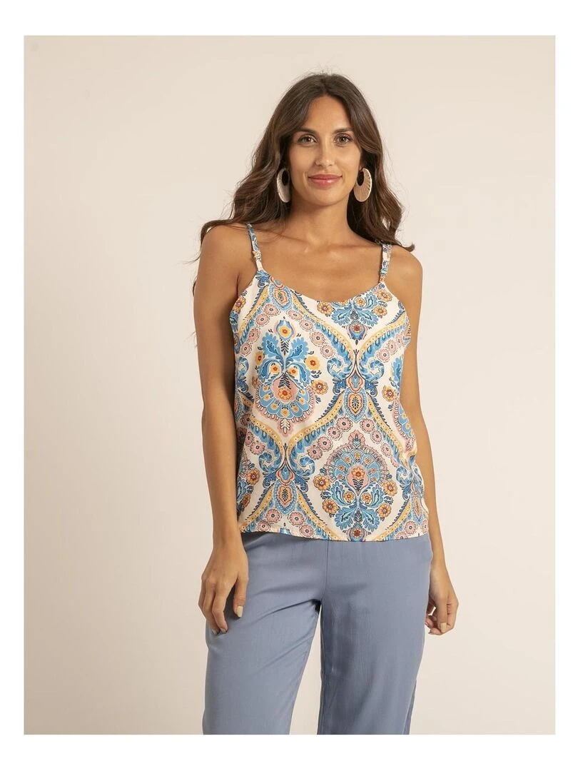 Caraco motifs FARIZA Bleu
