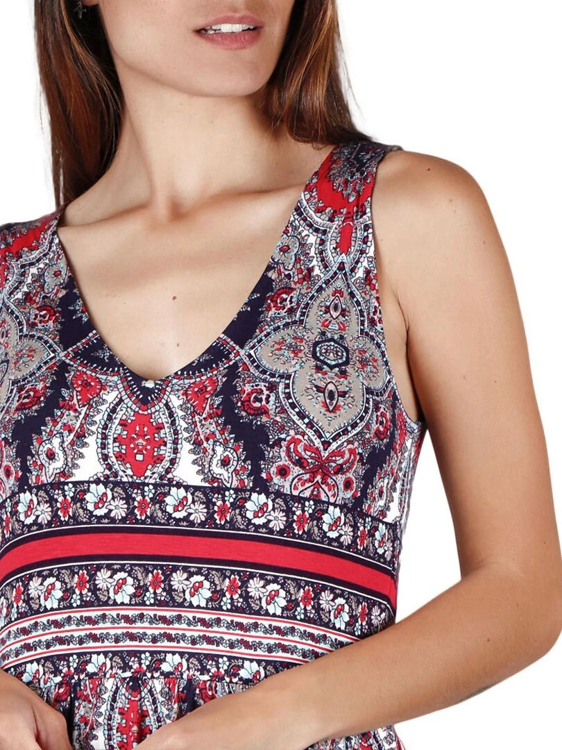 Robe longue estivale Blue Paisley bleu   Bleu