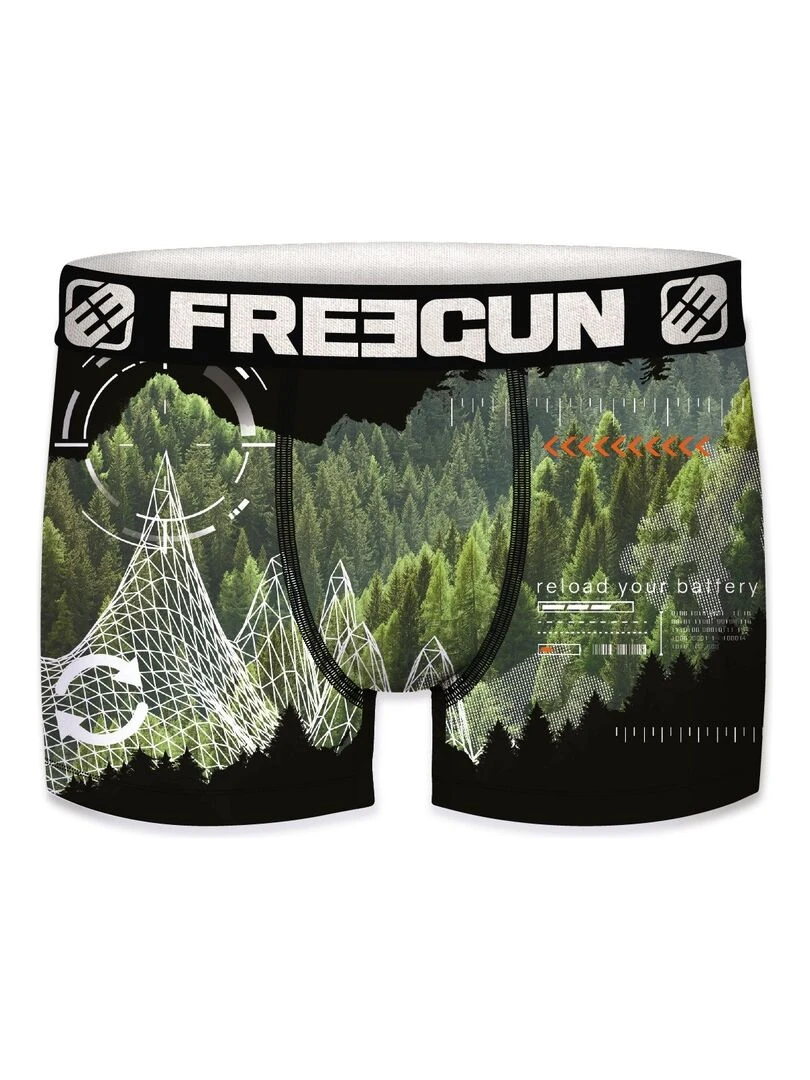Lot de 4 Boxers garçon Polyester recyclé Landscape Freegun   Bleu