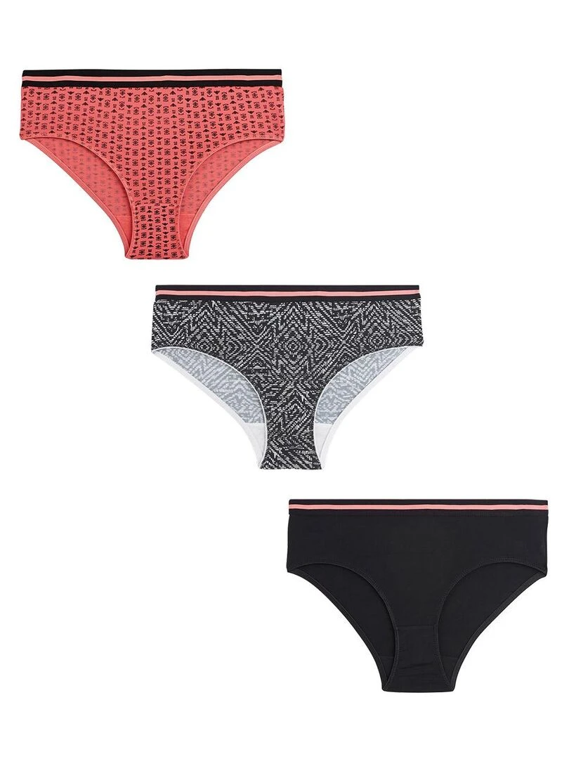Lot de 3 culottes fille Rumba Multicolore