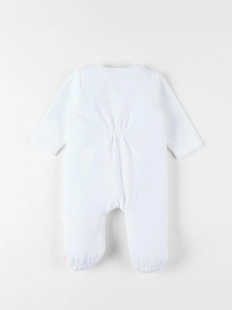 Pyjama 1 pièce licorne en velours Noukie's Blanc
