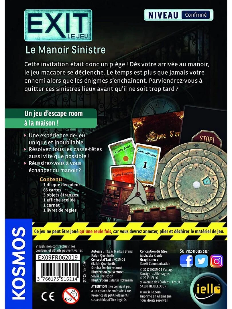 Exit Le Manoir Sinistre Escape Game   N/A