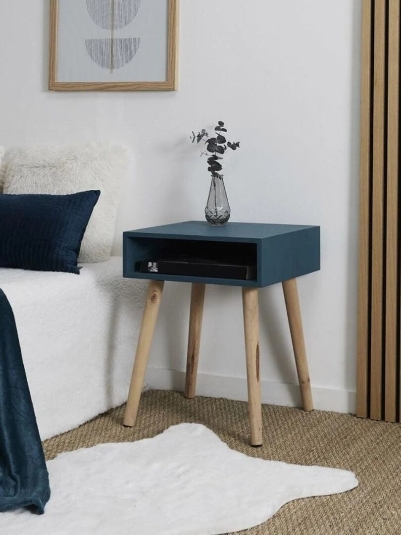 Table de chevet niche bleu Bleu