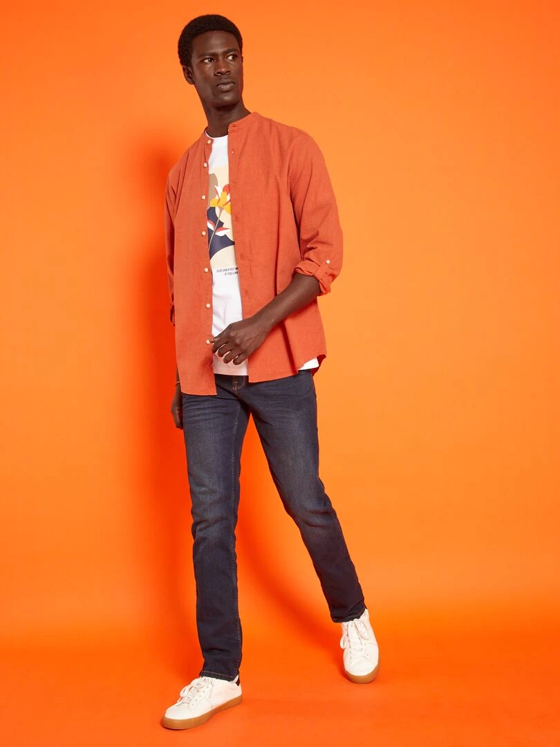 Jean slim L32 bleu indigo