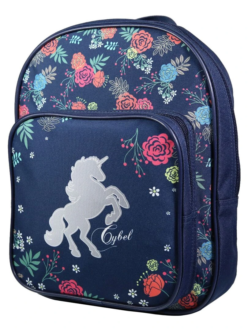 BAGTROTTER Sac à dos 31 cm avec poche maternelle Cybel Cheval Licorne Bleu Bleu