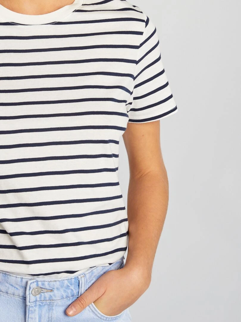T shirt en jersey imprimé   Blanc