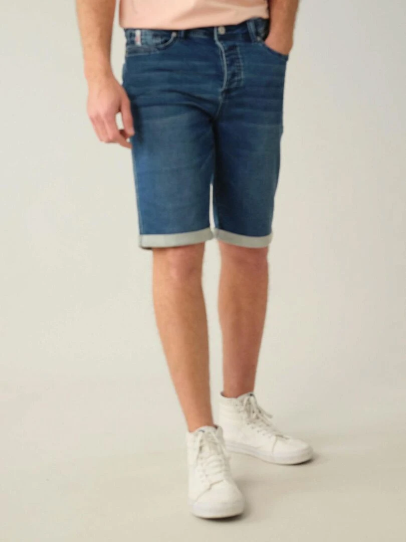 Bermuda en denim pour homme 'Deeluxe' Bleu foncé