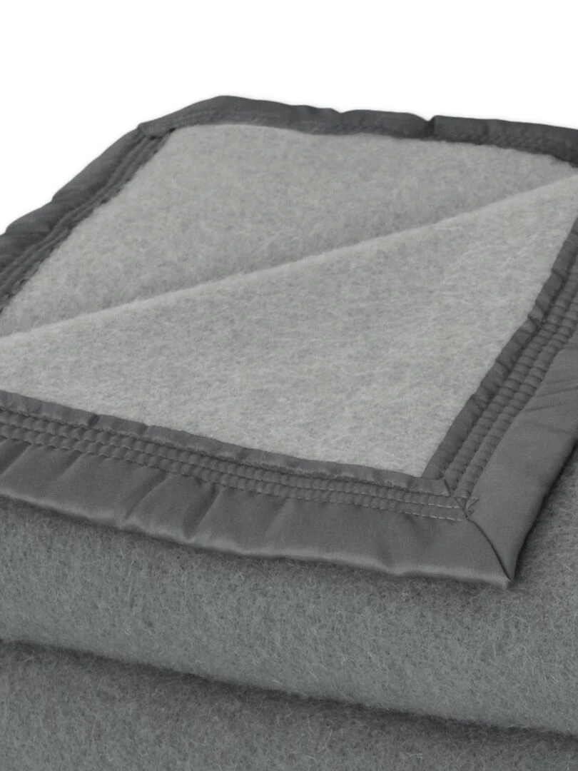 Couverture en 100% pure laine vierge 500g/m² gris anthracite
