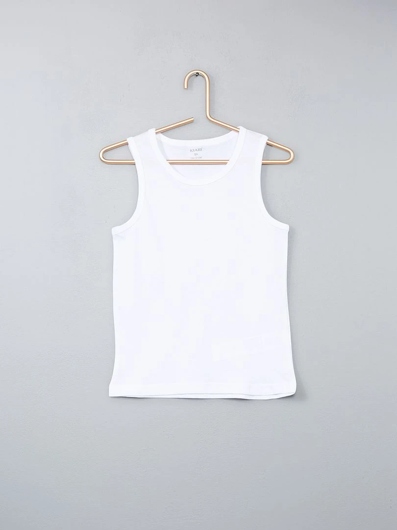 Lot 3 maillots de corps en coton   blanc