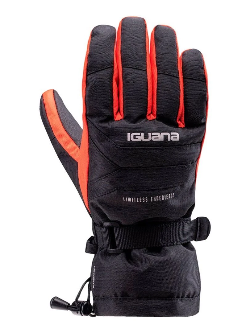 Iguana Gants de ski ALESSIO Noir Rouge Noir