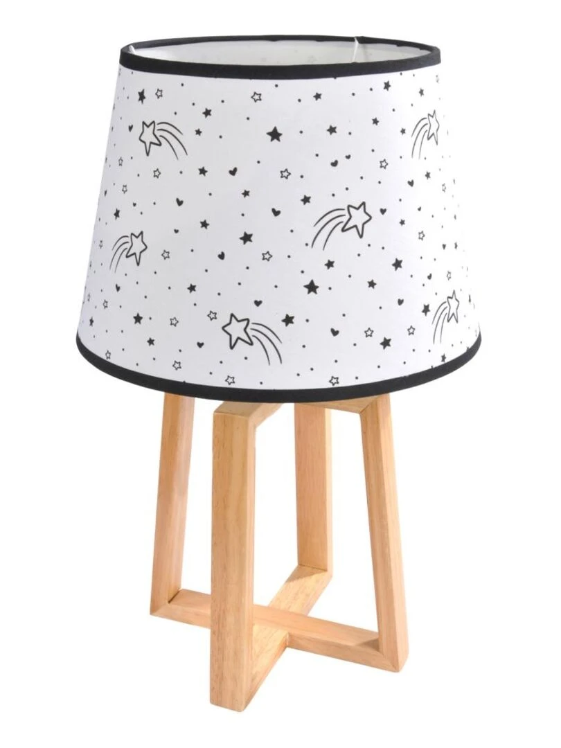 Lampe pied bois enfant Blanc