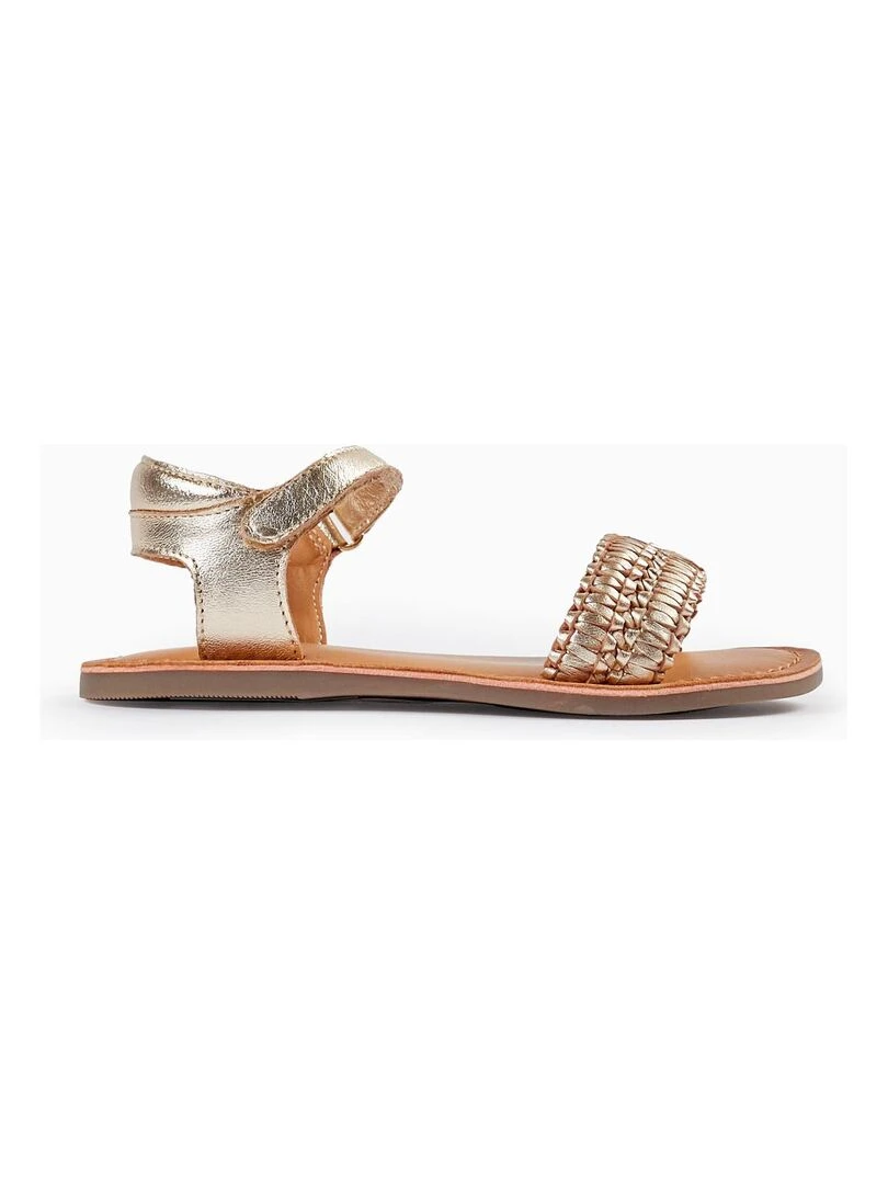 Sandales en cuir pour fille CÉRÉMONIE Or rose