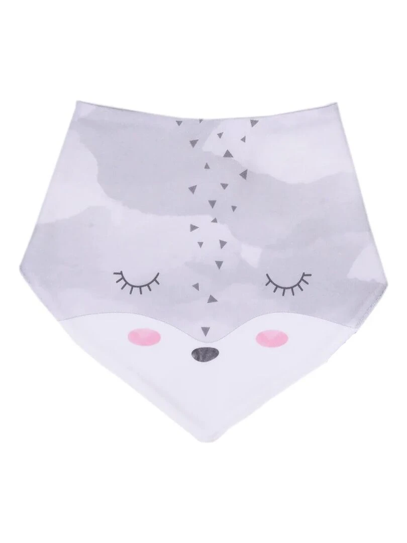 Bavoir bandana RENARD Gris
