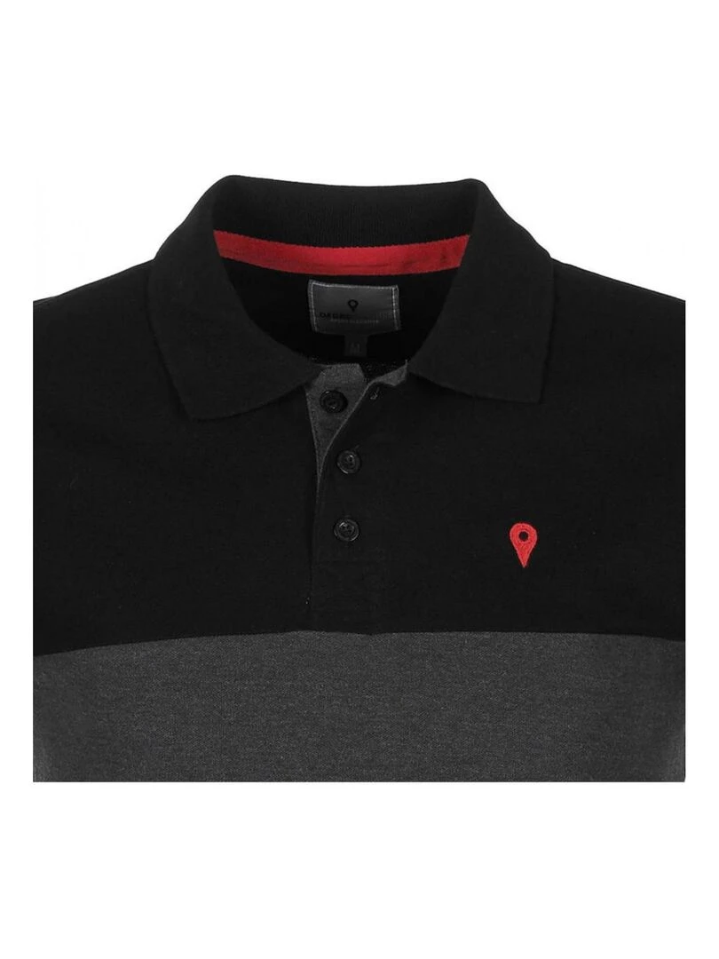 Polo manches courtes homme CALOSTE   DEGRE CELSIUS   Noir Gris