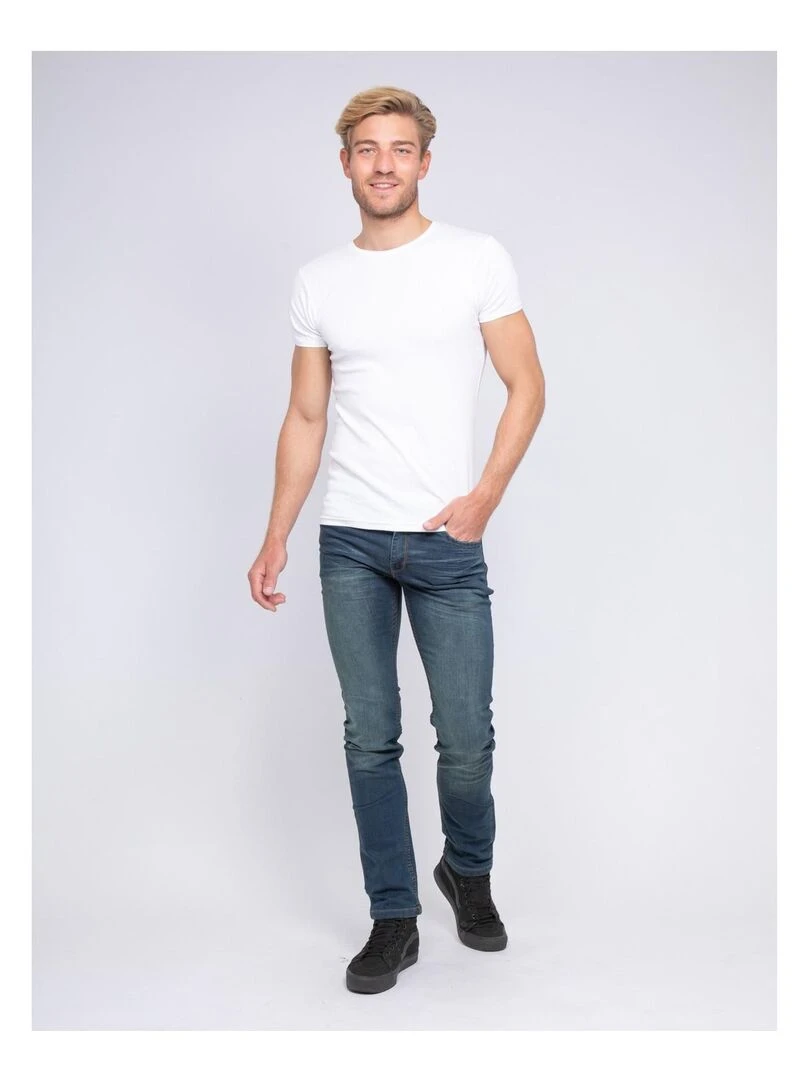 T shirt col rond pur coton organique WARRY   Blanc