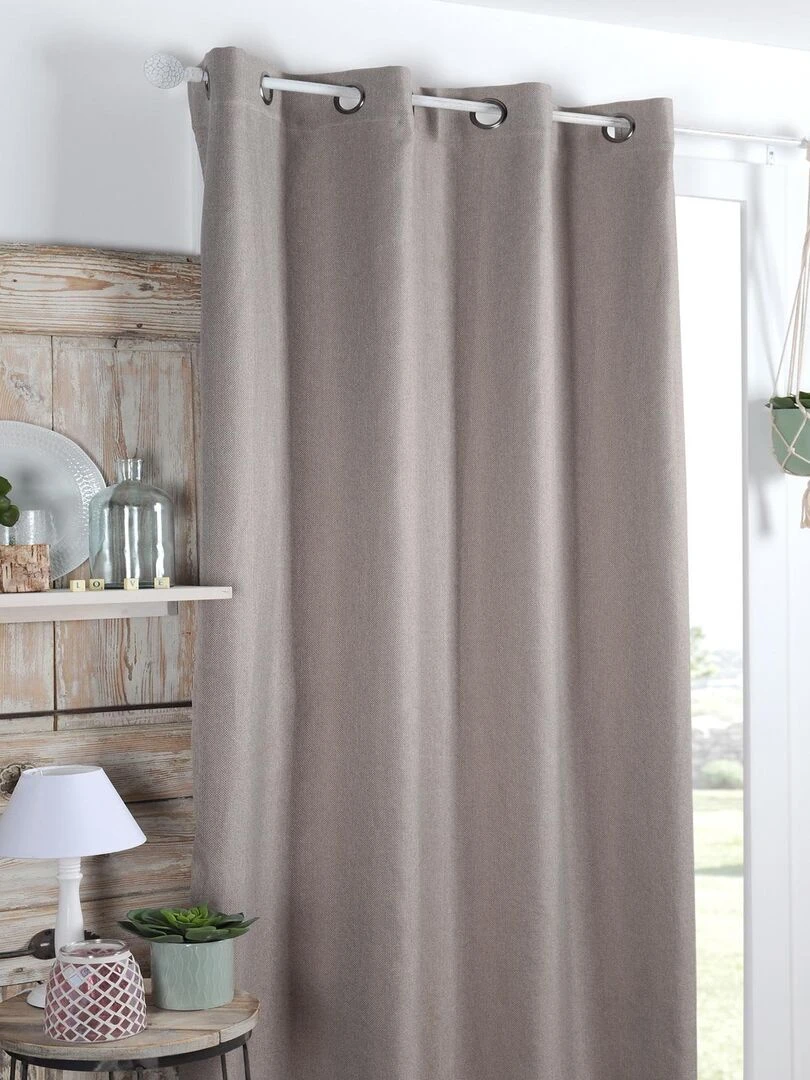 Rideau occultant doublure polaire   Beige