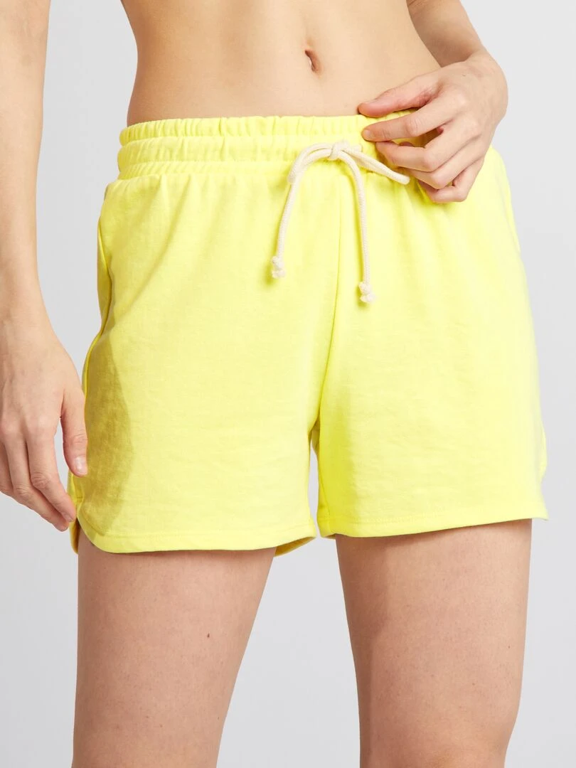 Short de sport Jaune