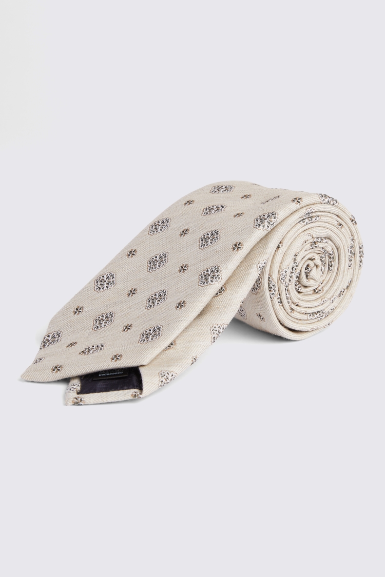 Bottinelli Neutral & Sage Medallion Tie Buy Online at Moss