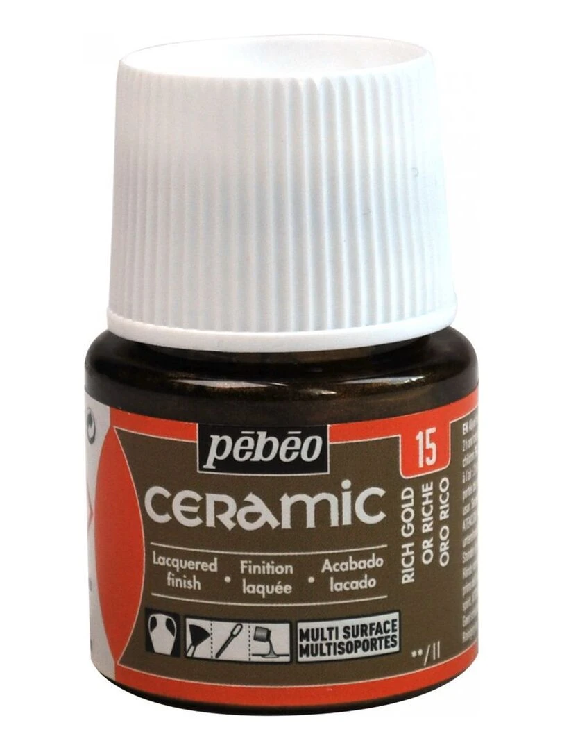 Peinture céramique et multi surfaces Or 45 ml N/A