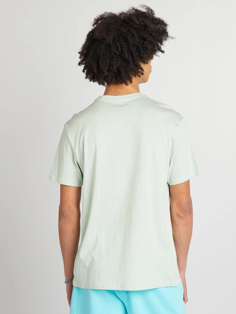 T shirt en jersey à col rond   Bleu turquoise