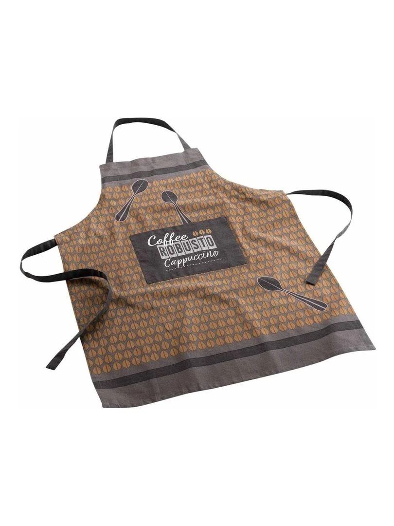 Tablier avec poche 60x84 Cappuccino coton   Marron