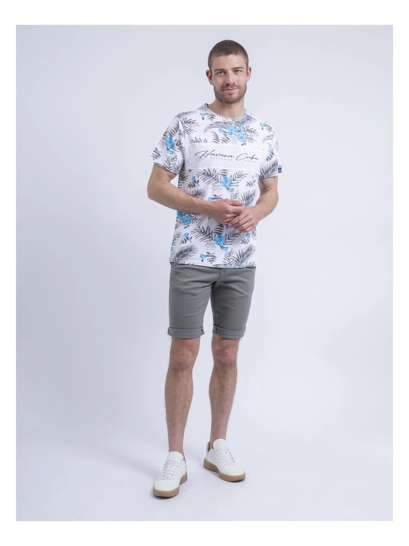 T shirt col rond NIRITIX   Bleu