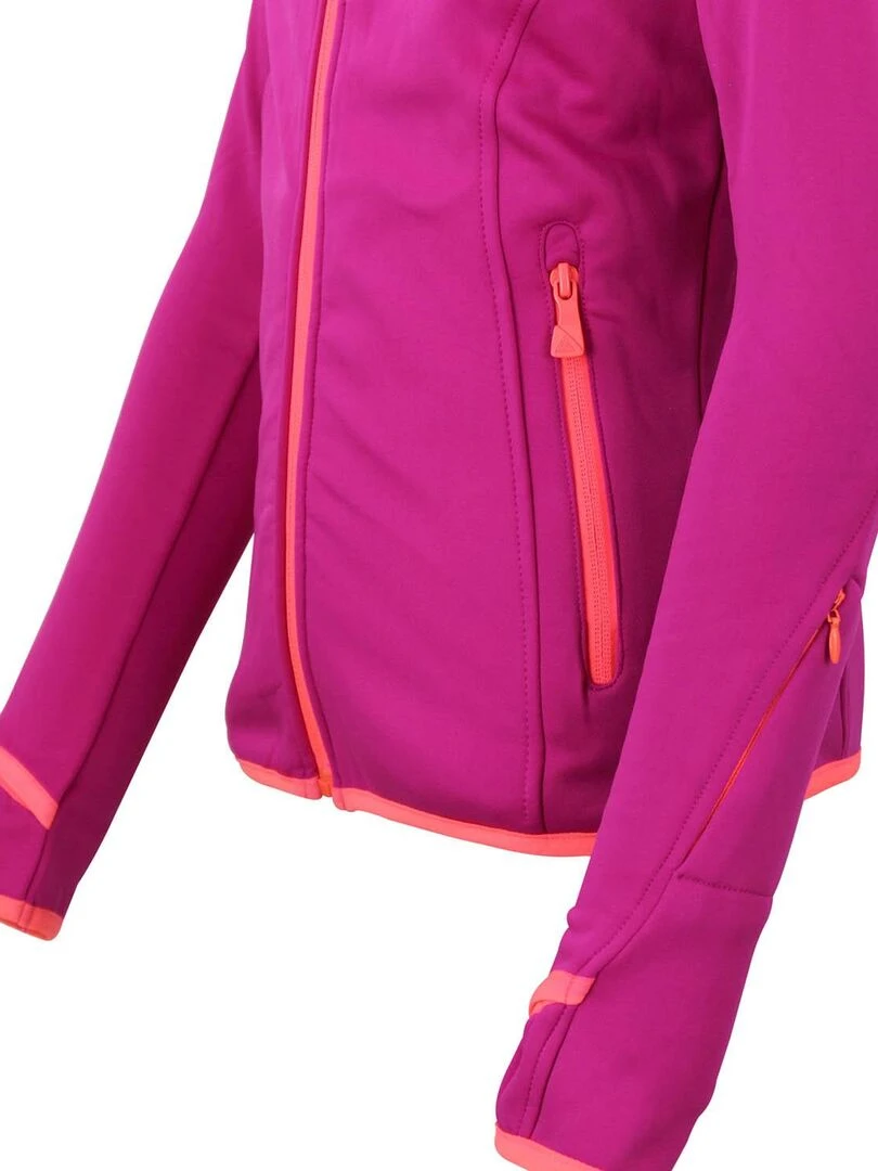 Blouson polarshell fille GACLIMATE   PEAK MOUNTAIN   Rose fushia