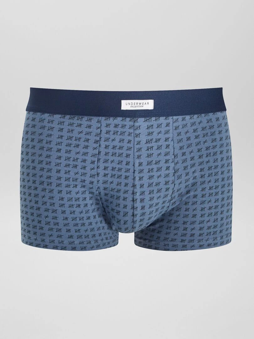 Lot 3 boxers stretch Bleu