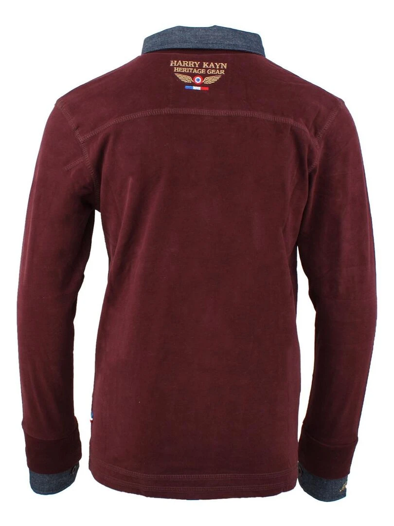 Polo manches longues garçon ECAZBA HARRY KAYN Bordeaux