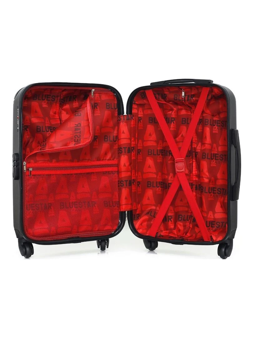 BLUESTAR   VALISE CABINE ABS BUCAREST 4 ROUES 55 CM   Noir