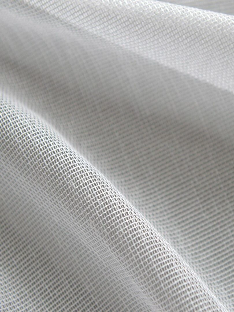 Voilage en étamine fantaisie à oeillet   Blanc