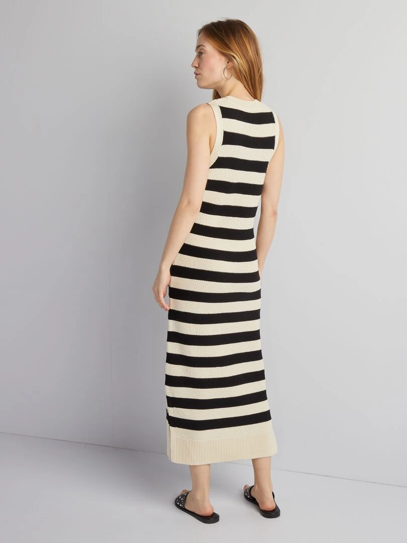 Robe en maille tricot   Beige