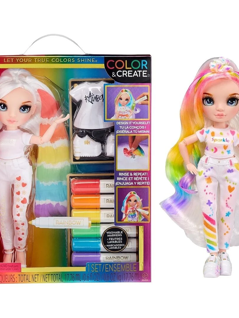 RAINBOW HIGH Custom Fashion Yeux bleus Multicolore