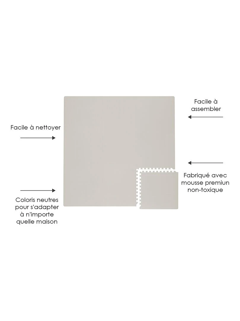 Tapis de jeu mousse uni CLASSIC PLAYMAT   Gris souris