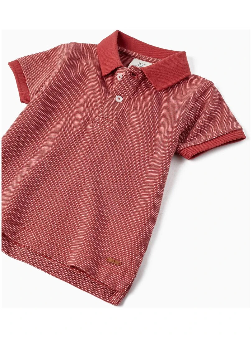 Polo en Piqué de Coton pour Bébé Garçon manches courtes ATLANTIC COMPANY   Rouge