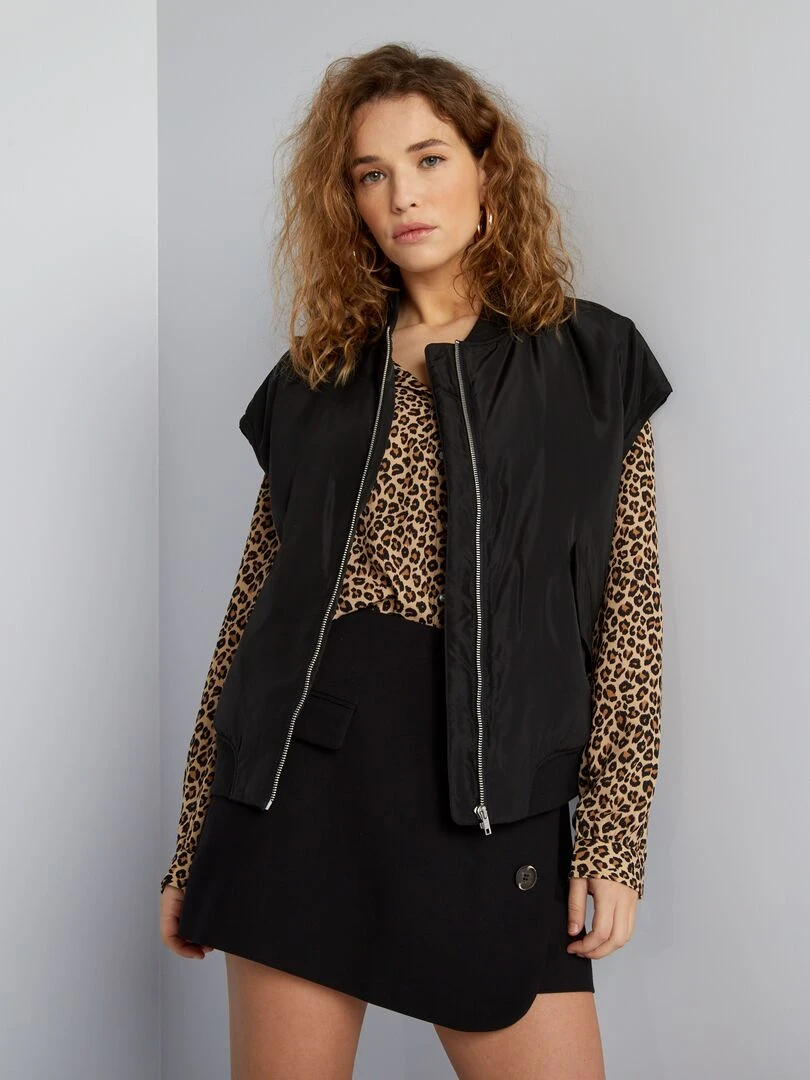 Veste sans manches avec poches noir