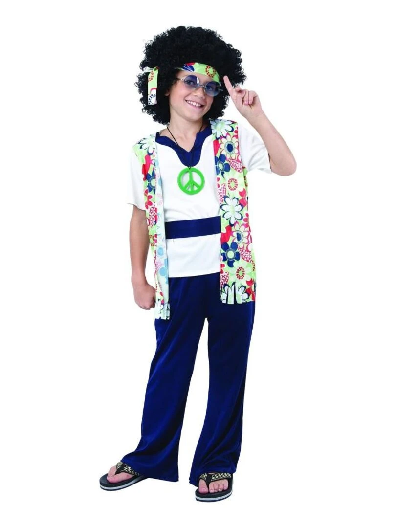 Déguisement Hippie bleu enfant Bleu