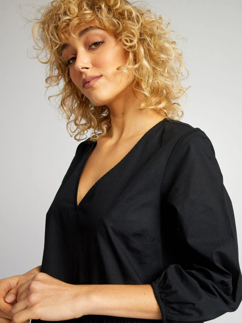 Robe longue manches longues   noir