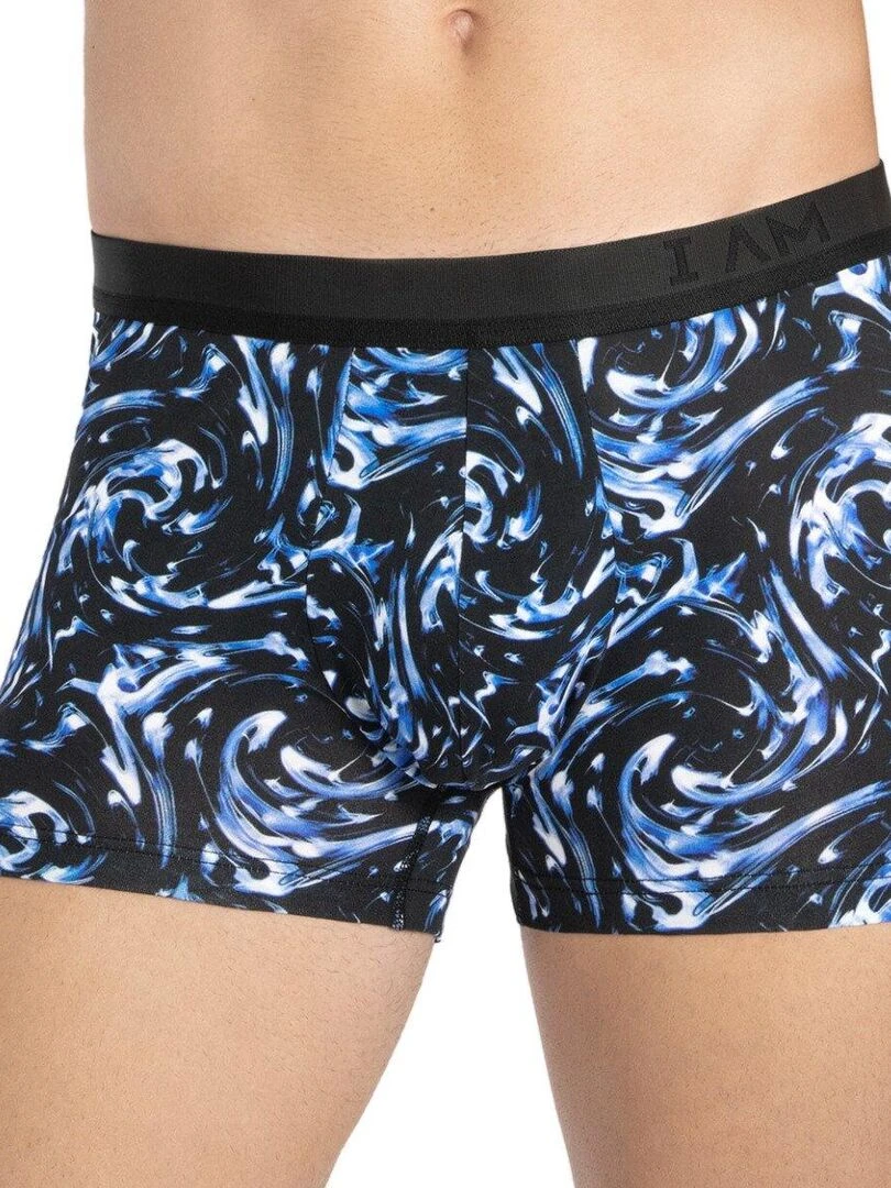 Boxer homme à imprimé abstrait et en lyocell Kou Noir