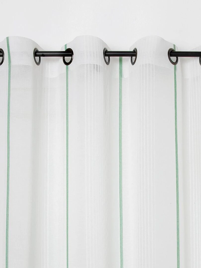 Voilage à rayures Antibes   Vert olive