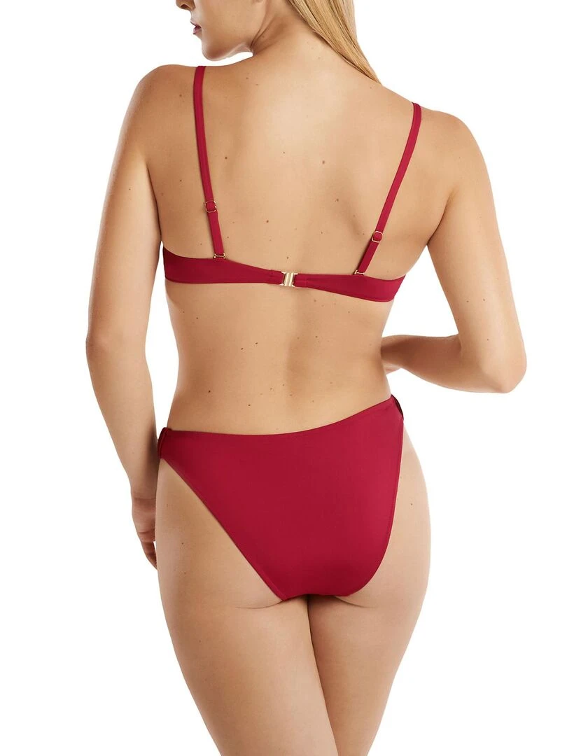 Bas maillot slip de bain échancré taille basse Isola Rossa   Rouge