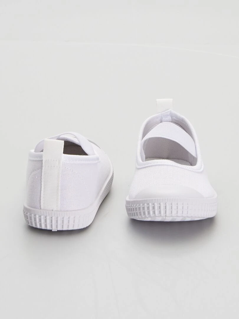 Ballerines avec bride élastique   Blanc