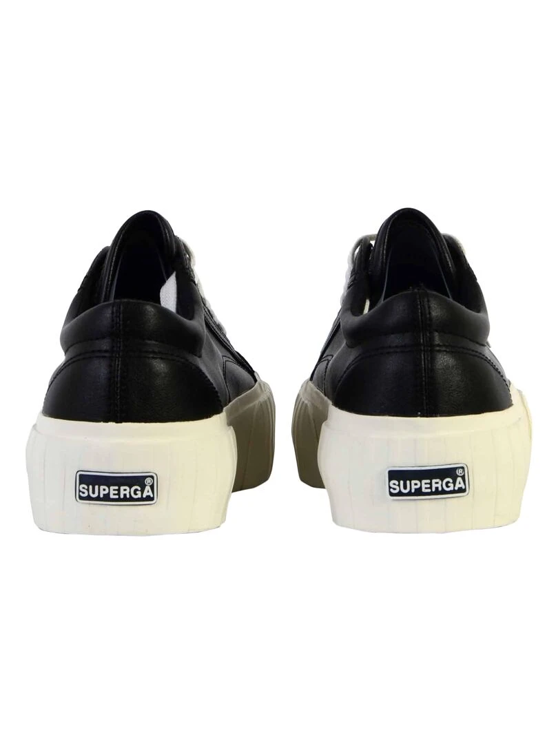 Basket à Lacet Superga Stripe Webbing   Noir