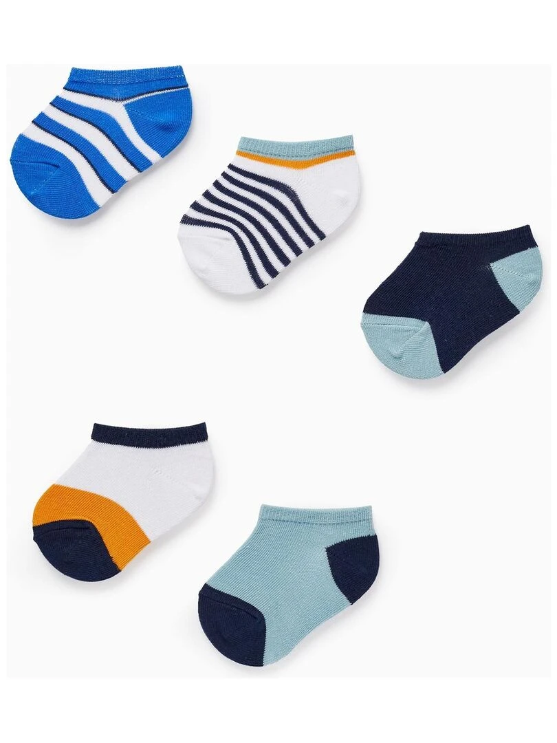 Lot 5 Paires de Socquettes pour Bébé Garçon 'Rayures' MATISSE Multicolore
