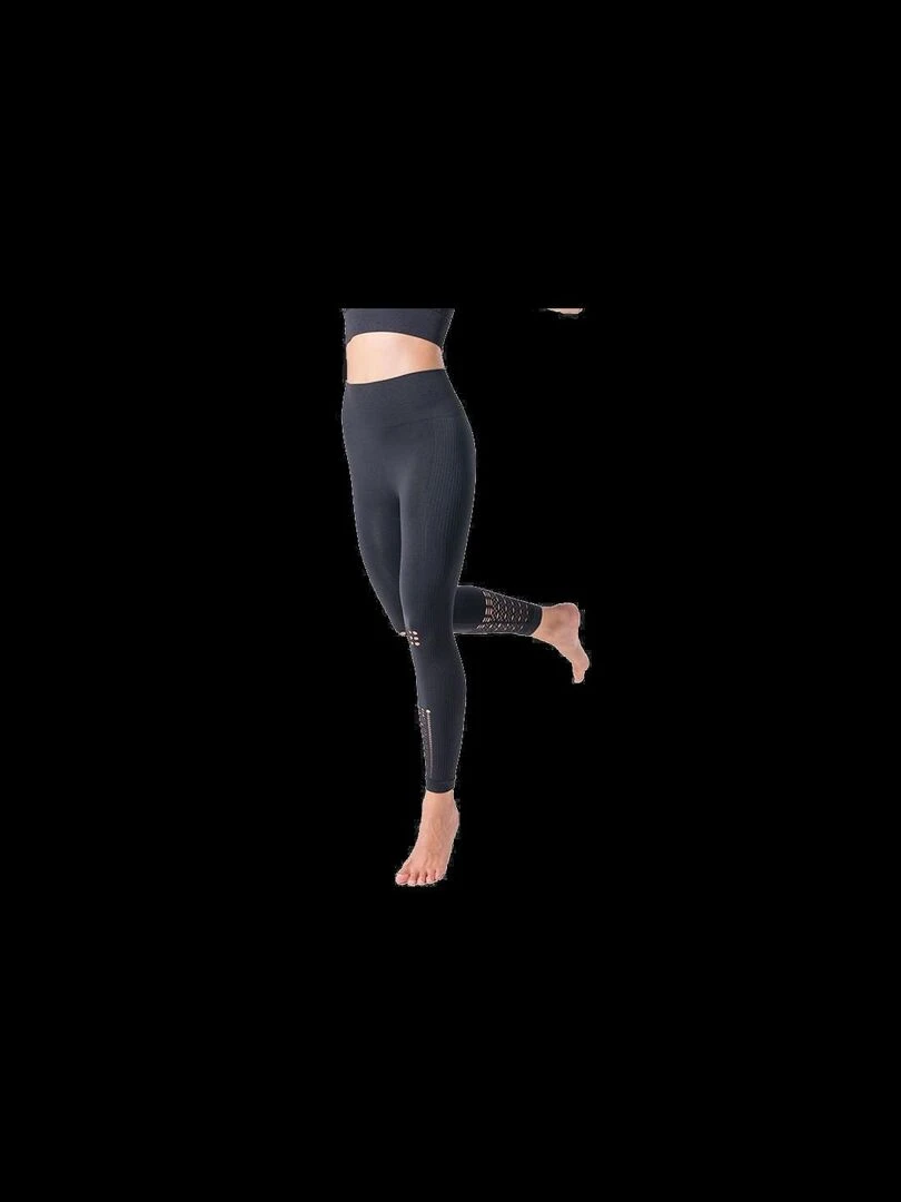 Legging Femme Fitness sans coutures Fibre Emana Taille haute Namasté Noir Noir