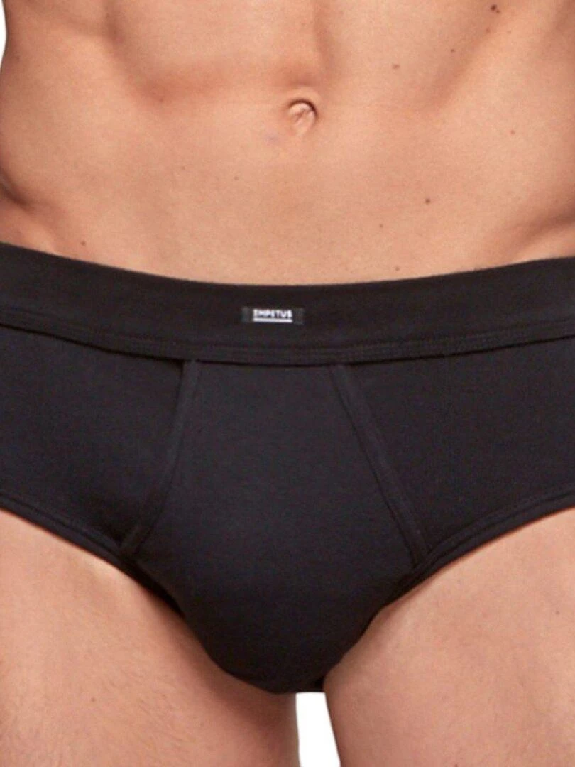 Slip pur coton Essentials Noir